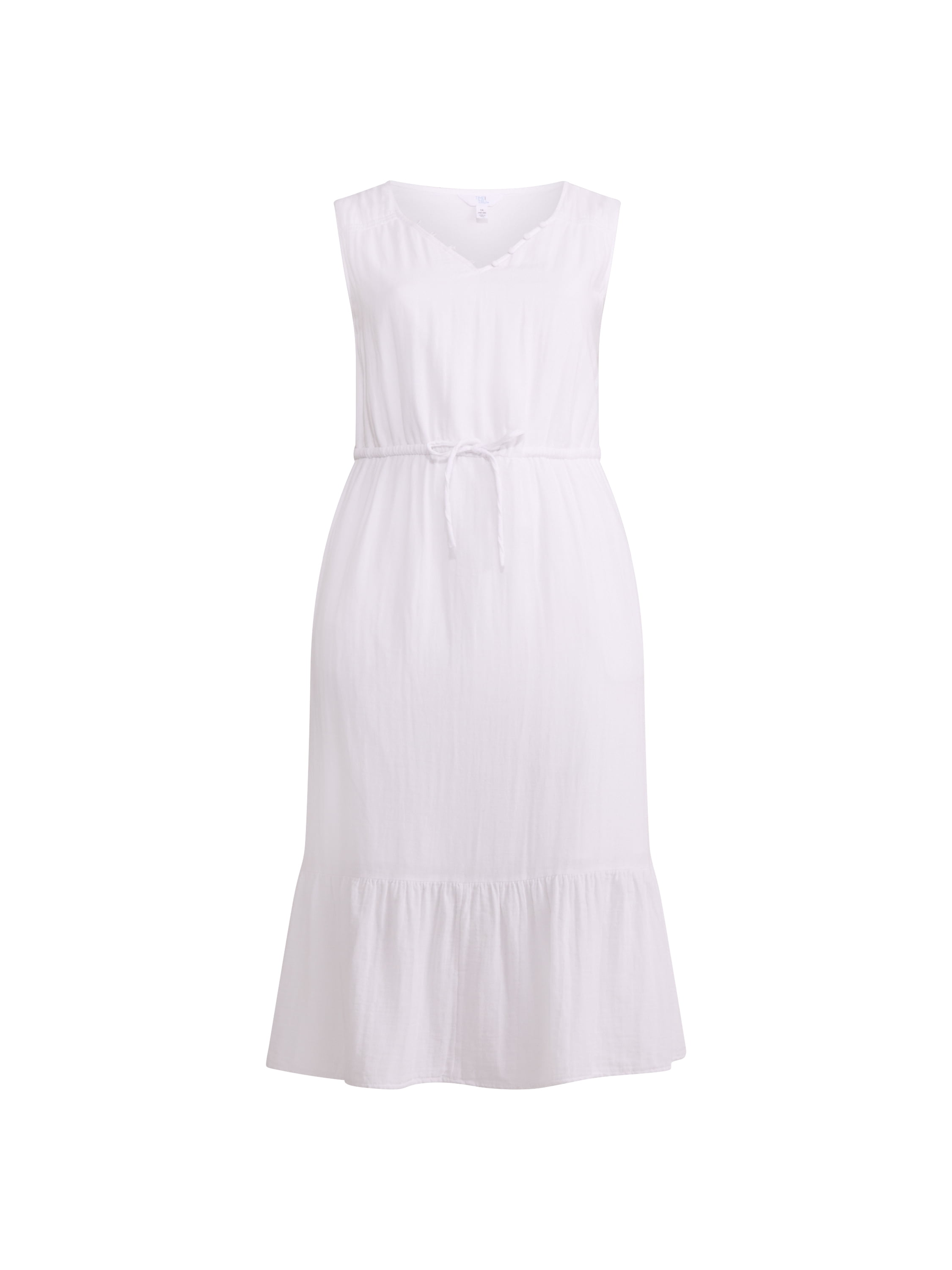 Time and Tru Women's Double Cloth Sleeveless Midi Dress, Sizes XS-XXXL