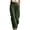 #02 Green 【Mix & Match: Stock Up on Your Favorite Colors】, variant on Women's High Waist Loose Wide Leg Cargo Pants, Stretch Elastic Waist Multi Pocket Polyester Trousers, All Season Casual Bottoms for Travel Stroll Relaxed Office | TruHer,Black L