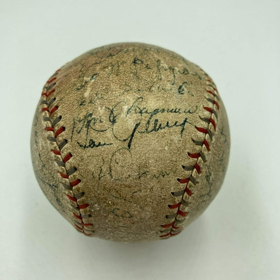 Babe Ruth Lou Gehrig 1931 New York Yankees Team Signed Baseball JSA COA