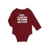 Garanimals Baby Boys Shhh… I'm Watching the Game With Dad Graphic Long Sleeve Bodysuit, Sizes 0/3M-24M