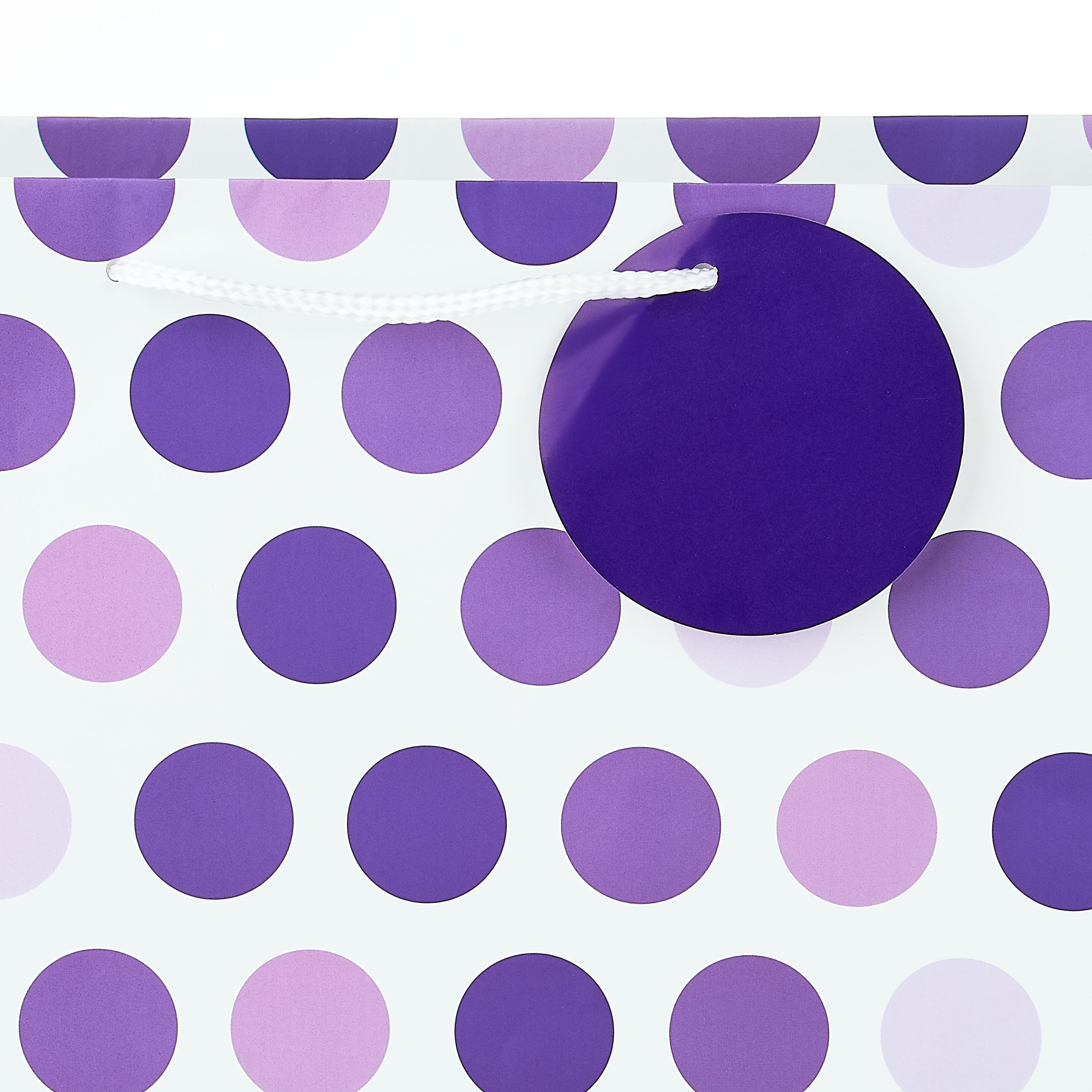 Way to Celebrate Extra Large Colorful Purple Dots Paper Gift