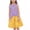 Purple, variant on ShomPort Girls Casual Dresses Cartoon Printed Scoop Neck A-Line Sleeveless Ruched Dresses Lightweight Summer Soft Dailywear
