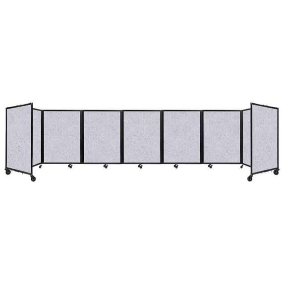 Versare Room Divider 360 Folding Portable Partition | Freestanding Decorative Room Separator | 3, 5, 7 or 9 SoundSorb Panels Wide | Up to 7'6" Tall