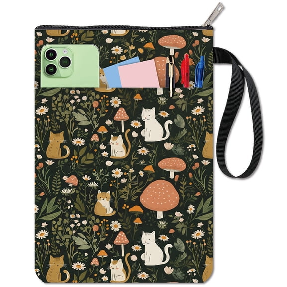 Cat Book Covers Mushroom Book Protector Green Book Sleeve