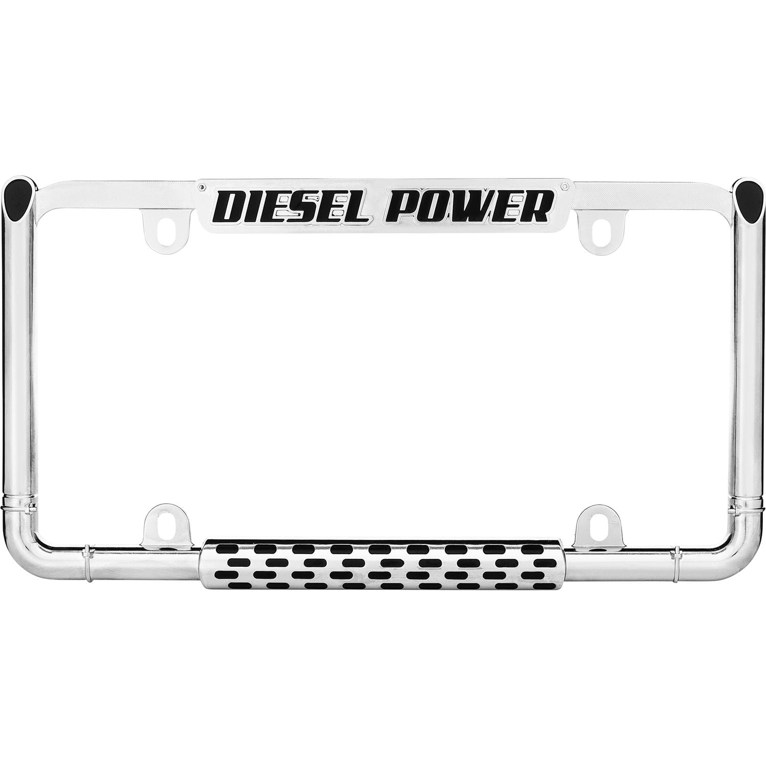 Cruiser Accessories License Plate Frame Diesel Power Chrome, 1 each