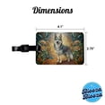 thumbnail image 3 of Swedish Vallhund Dog Art Nouveau Faux Leather Travel Luggage Tag, 3 of 7