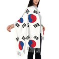 thumbnail image 2 of Women Korean Flag Scarfs Large Warm Soft Shawls Wraps, 2 of 6