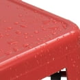 thumbnail image 4 of Lacoo Indoor-Outdoor 30'' Modern Tolix Style Metal Backless Light Weight Bar Stools with Square Seat, Red, 4 of 7