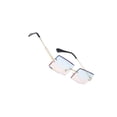 thumbnail image 3 of fastboy Chic Rectangle Cut Sunglasses Tinted Blue Pink Lens Shades Eyewear, 3 of 3