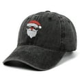 thumbnail image 2 of GBSYEWXS Baseball Cap For Men Cartoon Print Washed Distressed All-Season Christmas Black Polyester Hat, 2 of 8