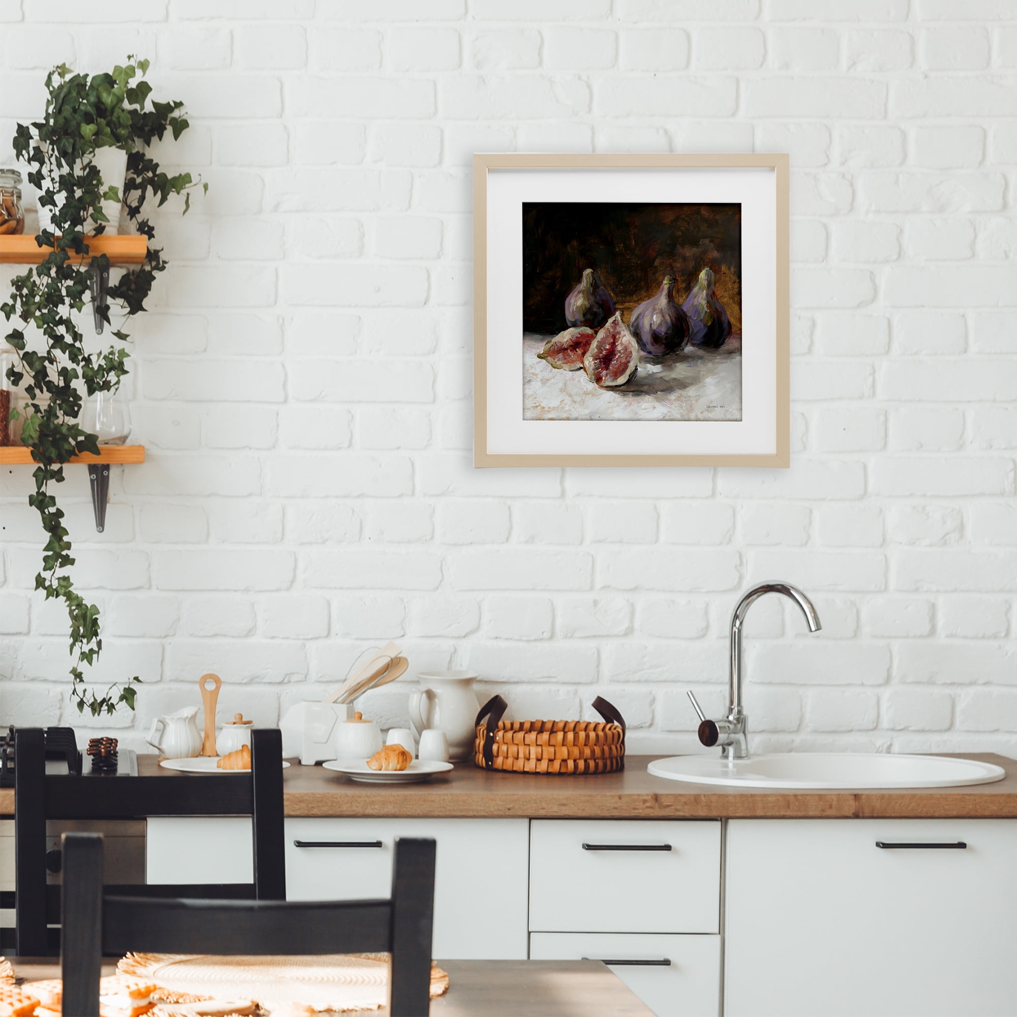 Stupell Industries Rustic Fig Still Life Birch Framed Print Under Glass, design by Danhui Nai