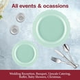 thumbnail image 4 of Smarty Had A Party 360 Piece Turquoise Plastic Dinnerware Set for 60 Guests, Includes Plastic Plates, Silverware Set, Clear Cups, Disposable Plates, Perfect for Weddings, Parties & Events, 4 of 7