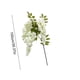 thumbnail image 3 of Guirnalda de glicinias artificiales de ramas largas | Flores artificiales de plástico realistas | Arreglo floral de techo para bodas | Accesorio de fotografía DIY, 3 of 6