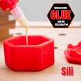 thumbnail image 2 of Sili Glue Pod and 3 Sili Micro Glue Brushes with Multi Purpose Sealable Lid/Glue Brush Holder • Fine Tip • Chiseled Tip and Flat Tapered Tip Brushes for Arts • Crafts • Models and Woodworking, 2 of 7
