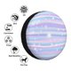 thumbnail image 4 of Fotbe Striped Gradient Funda de Llanta de Repuesto con Estampado, Engrosada, Ajuste Universal para Jeep, Remolque, RV, SUV, Camión-17 inch, 4 of 6