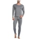 thumbnail image 1 of Conjuntos de ropa interior térmica para hombre, jersey informal liso y fino de manga larga, ropa interior y pantalones abrigados, trajes de poliéster para hombre, camisetas y pantalones., 1 of 6