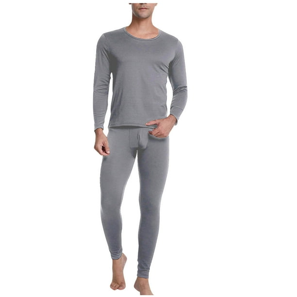 Conjuntos de ropa interior térmica para hombre, jersey informal liso y fino de manga larga, ropa interior y pantalones abrigados, trajes de poliéster para hombre, camisetas y pantalones.