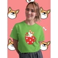 thumbnail image 2 of Cute Corgi In A Mug T-Shirt Women -Image by Shutterstock, Female 4X-Large, 2 of 4