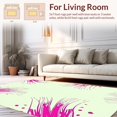 thumbnail image 2 of ODIKA 3'x5' Machine Washable Non-Slip Area Rug, Abstract Brushstroke Modern Easy Clean Vibrant Decoration High Traffic Rug with Pad, Pink, 489391, 2 of 8