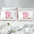 thumbnail image 3 of Erosebridal Kawaii Cowgirl Comforter Cover King, Girly Boots Bedding King Size, Western Cactus Decor, Reversible 3pcs（No Comforter）, 3 of 7