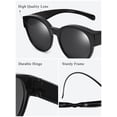 thumbnail image 3 of Polarised Fit Over Sunglasses for Women Over Prescription Glasses - Oversized Lightweight 24g UV400, 2-in-1 Wear Over or Alone, Anti-Glare for Driving Beach Golf Outdoor, 3 of 6