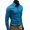 Blue XXL, variant on Men's Fashion Casual Solid Candy Color Long Sleeve Slim Fit Dress Shirt Top