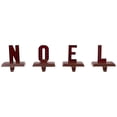 thumbnail image 2 of Metal Lettered "NOEL" Christmas Wooden Stocking Holders - 6" - Set of 4, 2 of 9
