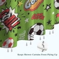 thumbnail image 6 of Green Soccer Comic Pattern Shower Curtain 84"x72" ,Bathroom Decorative Shower Curtains Set with 12 Hooks,Modern Waterproof Washable Shower Curtain, 6 of 6