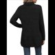 thumbnail image 4 of Tops Tipo Túnica para Mujer, Cuello Alto, Larga, Suéteres Oversize de Otoño, Abertura Lateral, Dobladillo Alto-Bajo Negro XXL, 4 of 5
