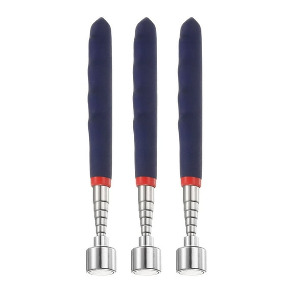 3pcs Telescoping Magnetic Pickup Tool 20LB Stainless Steel 7.3" to 30.7" Extendable Magnet Retrieval Stick for Car Industry Garage Office, Blue