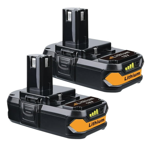 2Pcs 3600mAh Replacement for Ryobi 18V Battery Compatible with Ryobi 18V ONE  Battery 3.6Ah P108 P102 P103 P104 P105 P107 P109 P122 Power Tools