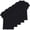 Black & Black & Black & Black & Black, variant on 5-Pack Girl's 3-Button Short Sleeve Stretch Pique Polo Shirts School Uniform (4-20)