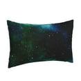thumbnail image 2 of YFYANG Super Soft Rectangular Plush Cushion Cover (Without Pillow Insert), Green Night Sky Comfort and Non-Pilling Hidden Zip Bedroom Sofa Pillowcases, 14"x20", 2 of 9