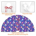 thumbnail image 4 of Yiaed colorful Skull flower leaf Print Christmas Tree Skirt , Tree SkirtsTree Mat for Christmas Winter Holiday Indoor Decorations-30", 4 of 7