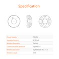 thumbnail image 4 of DQrwqpou Sensor Fugas Zigbee Alarma Zigbee Sensor Sin Baterías para Apple HomeKit 2 Uds., 4 of 8