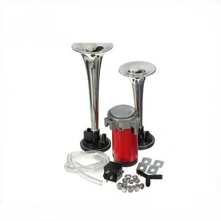 Truck Air Horn Kits - 12V 178DB Super Loud Dual Trumpet Car Air Horn Compressor Kit Car Air Horn For Motorcycle Boat Truck Train