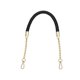 thumbnail image 1 of WORGEOUS Thicken PU cuero asas de bolso correa de cadena de metal hebilla de repuesto correa de banda para mujer bolso de señora DIY (negro), 1 of 8