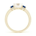 thumbnail image 2 of ANGARA Freshwater Cultured Pearl & Blue Sapphire Engagement Ring in 14K Yellow Gold for Women | June Birthstone, Birthday, Anniversary, Jewelry Gift for Women | Pearl Ring, 2 of 11