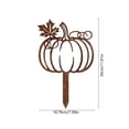 thumbnail image 6 of Metal Ground Plug 10.43x11.81 Inch Vintage Pumpkin Halloween Yard Stake, Rust-Proof Iron Garden Decor for Outdoor Fall Patio Lawn, 6 of 6