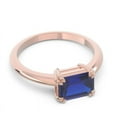 thumbnail image 6 of 2.50 Carat Fine Emerald Cut Blue Sapphire Gemstone Solitaire Bridal Ring for Women 18K Rose Gold Size 6 by Diamond-Capitals, 6 of 8