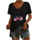 thumbnail image 1 of Camisetas Casuales de las Mujeres Gradiente Día de la Independencia Impreso Cuello Redondo, Blusa de Manga Corta para Diario, Fiesta Y Primavera Verano, 1 of 5