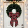 thumbnail image 6 of Christmas Wreath Sash for Front Door Red and Green Buffalo Check Plaid Wreath Sash for Embroidery Monogram, Garland Ribbon Accessories, Xmas Party Yard Doorway Indoor Outdoor Wall, 6 of 10