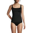 thumbnail image 3 of Lands' End Women's D-Cup Chlorine Resistant Tummy Control Square Neck Underwire Tankini Swimsuit Top, 3 of 3