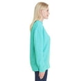 thumbnail image 3 of JA8428 J America Ladies' Weekend French Terry Mock Neck Crew, 3 of 3