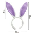 thumbnail image 2 of TNOBHG Easter Headband Easter Bunny Ear Headband Patchwork Color Soft Plush Hair Hoop Washing Face Hair Hoop, 2 of 8