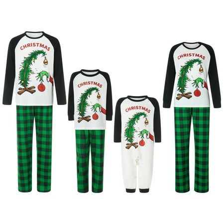 

DuAnyozu Christmas Family Matching Plaid Flannel Pajama Pj Sets