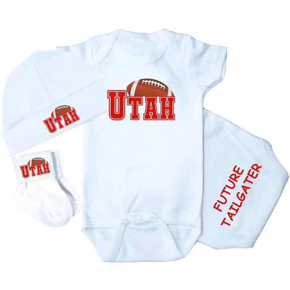 Future Tailgater 3-Piece Baby Bodysuit Set for Utah Fans