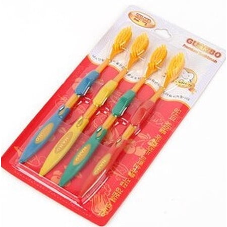 4Pcs Nano Bamboo Charcoal Toothbrushes Antibacterial Soft Brush