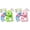 Pink+Green, variant on Dinosaur Talking Flash Cards with Stickers, Dino Speech Toy for Toddlers