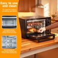 thumbnail image 5 of 34QT/32L Kitchen Convection Oven,Countertop Toaster Oven with 60-Min Timer,Crispy Roast,Dehydrate,Rotisserie,6 Accessories Included,Black, 5 of 8